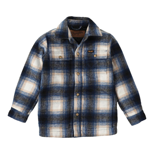 Wrangler® Flannel Shirt Jacket - Quilted Lined- Boys