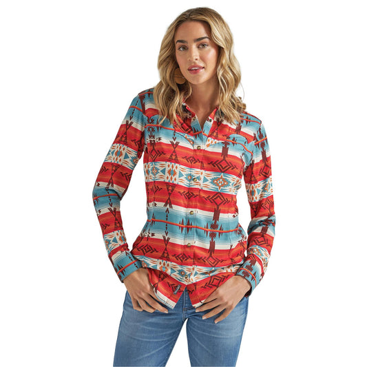 Wrangler Retro® Americana Snap Shirt - Blue/Red