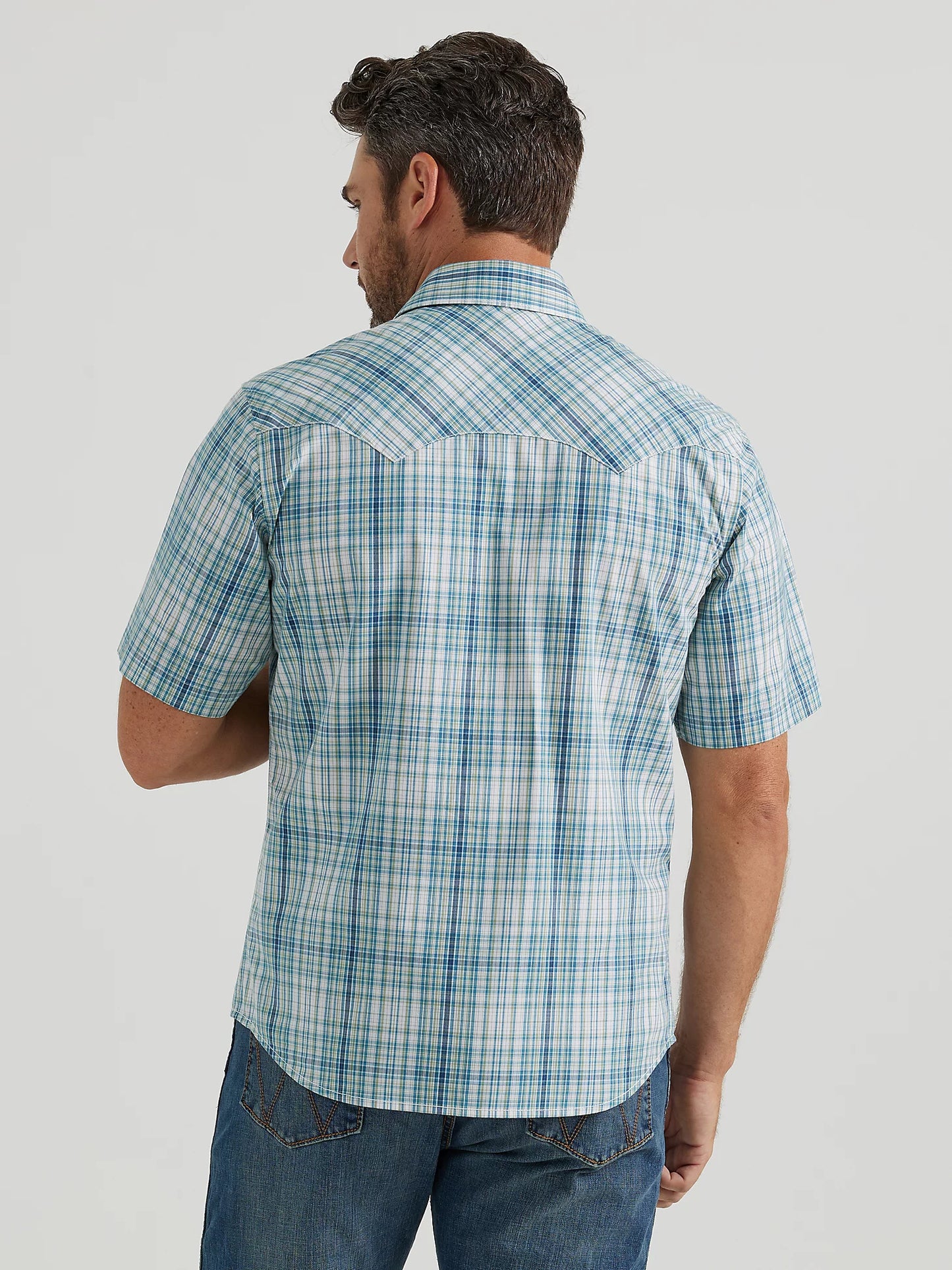 Wrangler Retro- Short Sleeve- Modern Fit- Aqua/Green