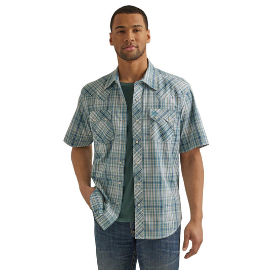 Wrangler Retro- Short Sleeve- Modern Fit- Aqua/Green