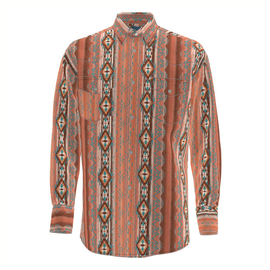 Checotah® Western Long Sleeve Shirt - Mens - Rust