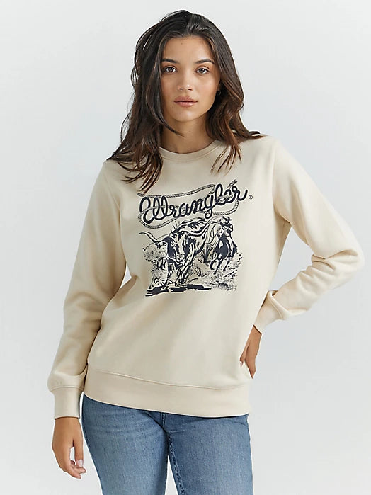 Women's Wrangler Crew Pullover in Whitecap Gray