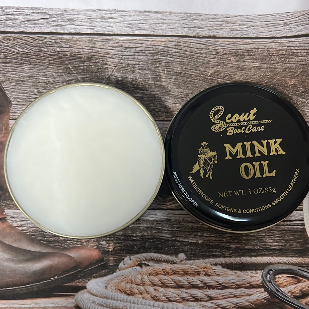 SCOUT MINK OIL PASTE 3 OZ.