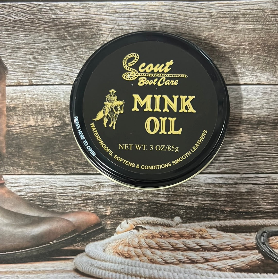 SCOUT MINK OIL PASTE 3 OZ.