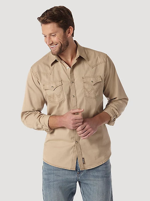 Wrangler Retro Premium Shirt- Tan