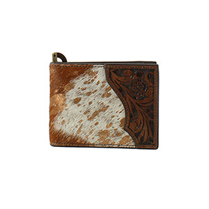 Nocona Money Clip Tooled Calf Hair BR