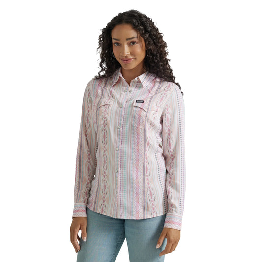 Wrangler Retro® Snap Top - Womens - Aztec Pink