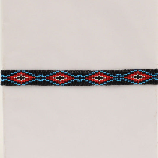 TWISTED HATBAND BEADED STRETCH BLACK