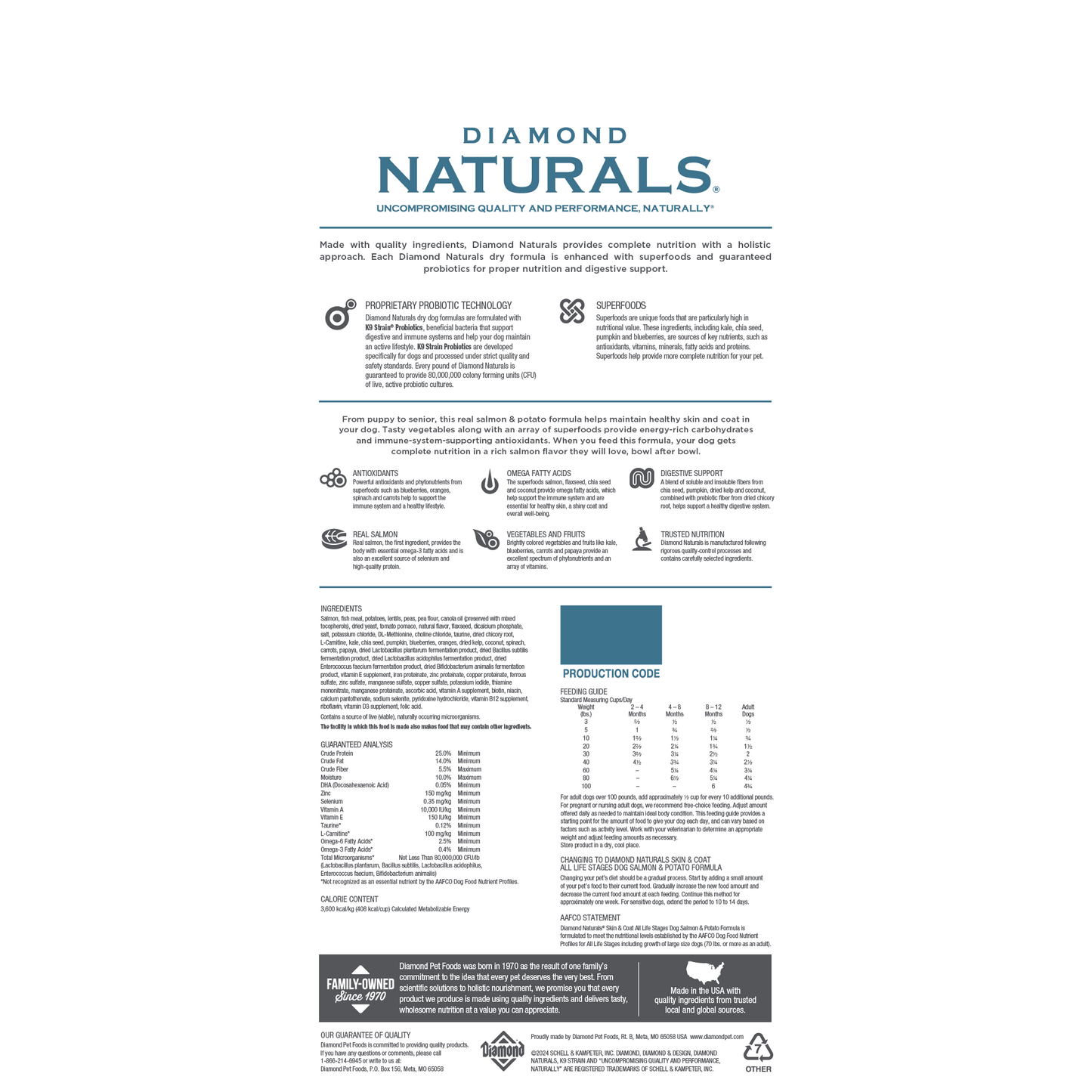 Diamond Naturals Dog Food-Skin&Coat All Life Stages