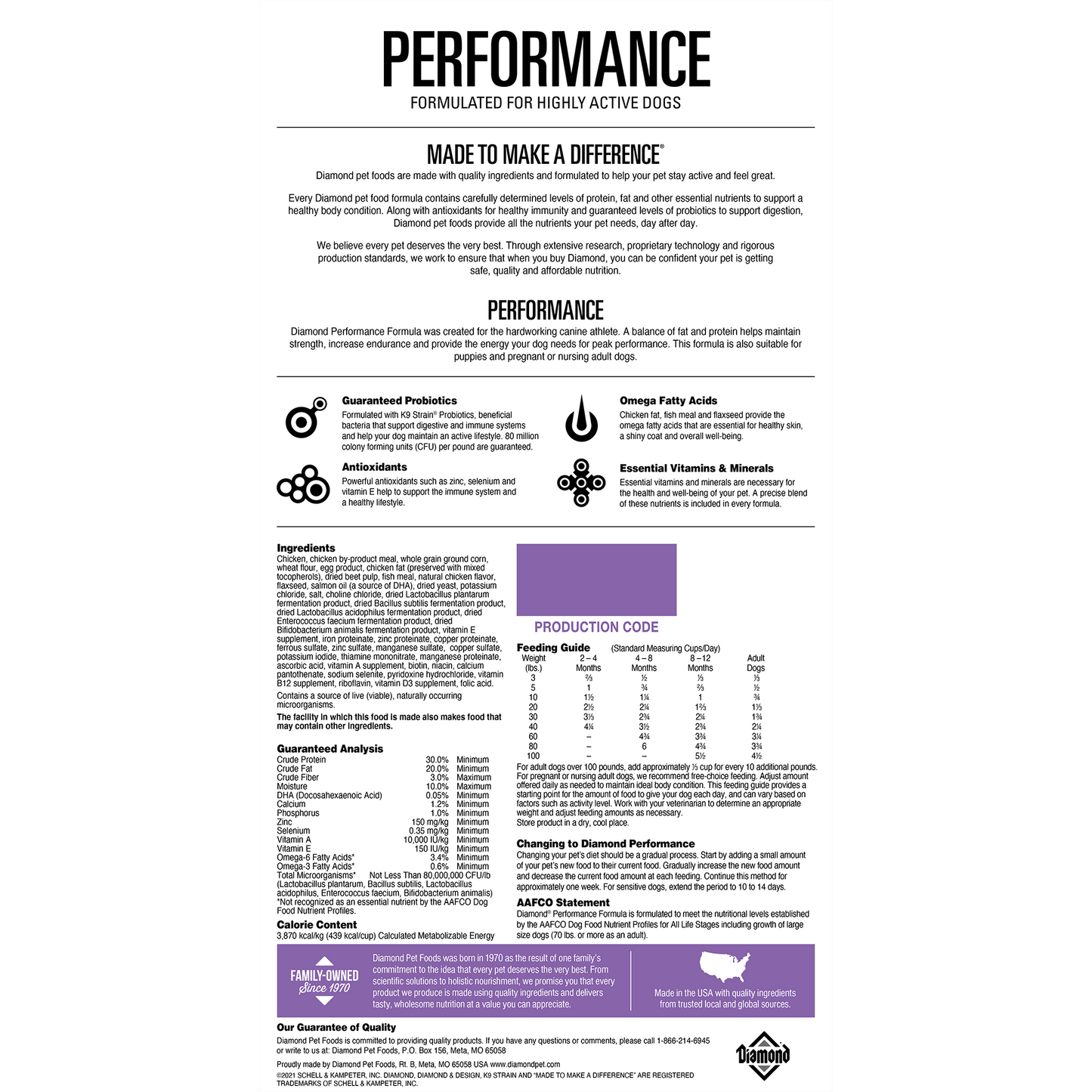 Diamond Dog Food- Performance