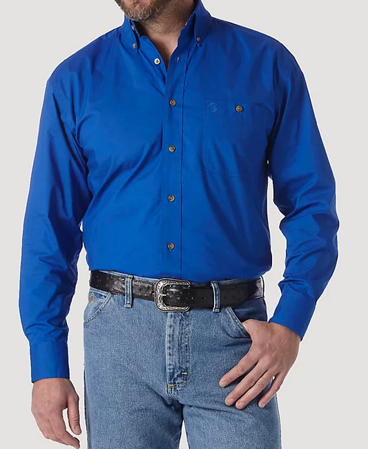 George Strait- Long Sleeve Royal Blue