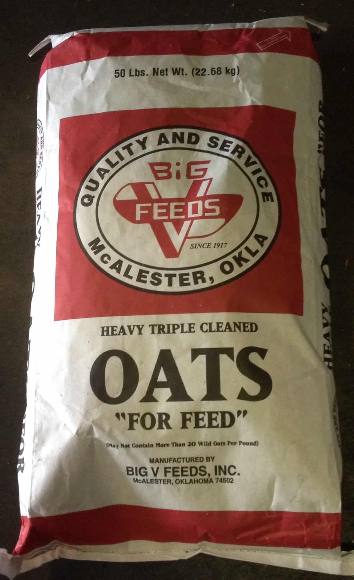 BIG V FEEDS Triple Recleaned Oats